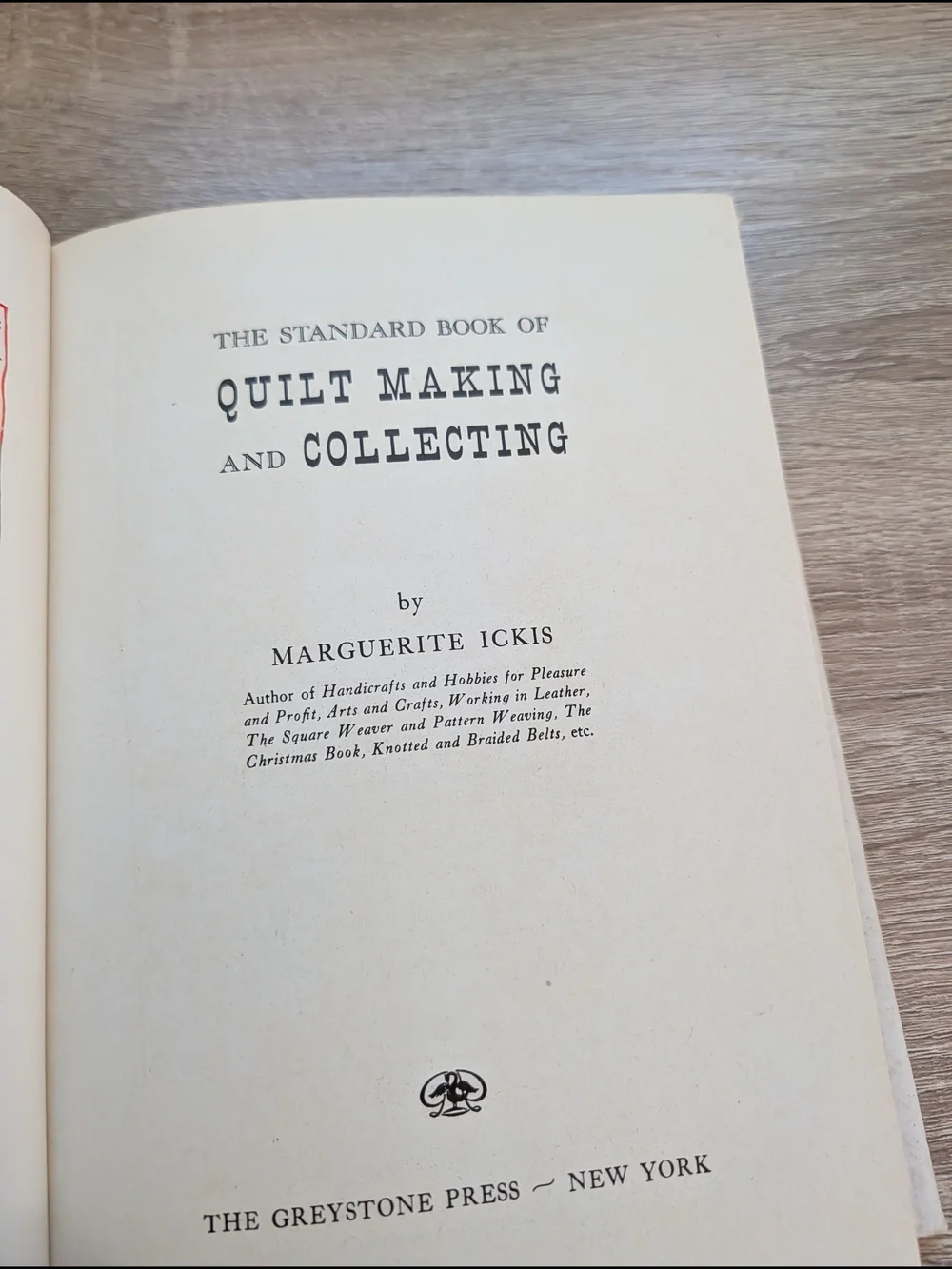 Vtg - The Standard Book of Quilt Making and Collecting - Marguerite Ickis 1949